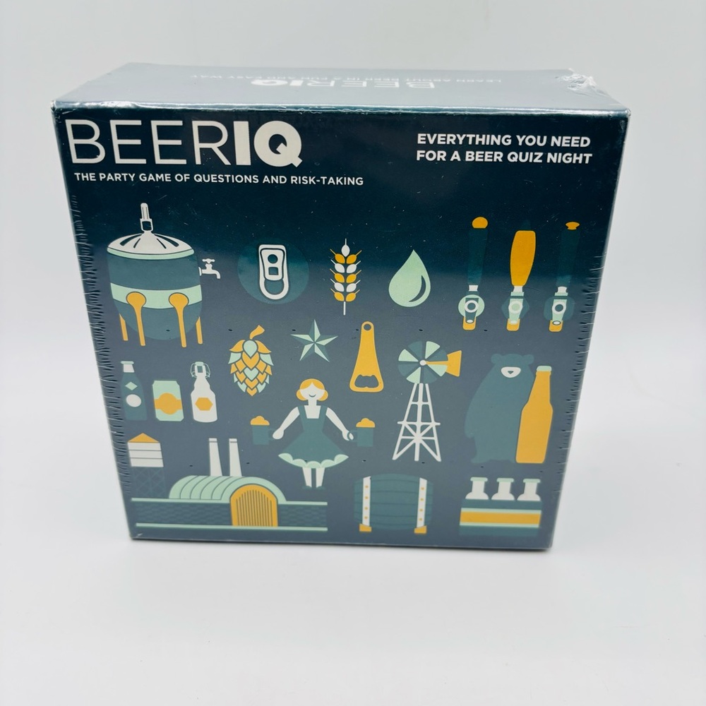 Beer IQ - The Party Game of Questions & Risk-Taking - Brand New, Factory Sealed